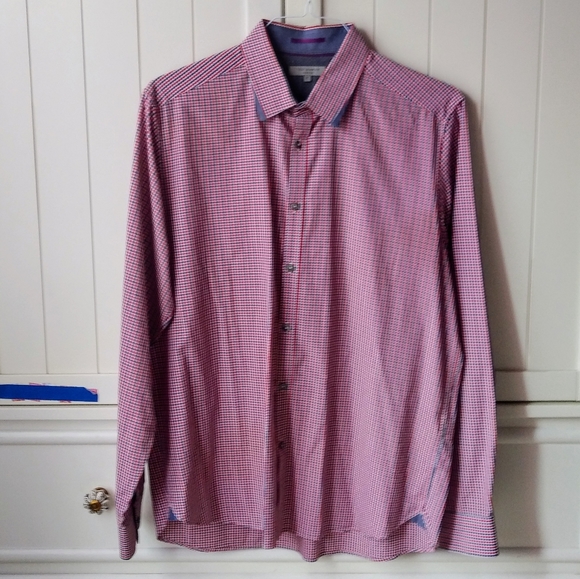 Ted Baker Like New Checkered Button Down (6) - Picture 2 of 6